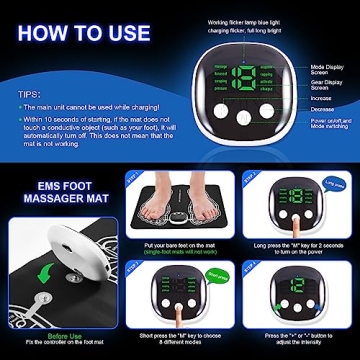 Phixnozar EMS Foot Massager Mat for Ultimate Relaxation