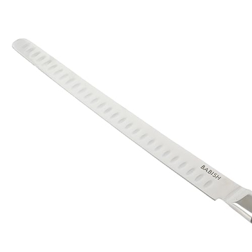 Babish High-Carbon 1.4116 German Steel 12 Inch Full Tang Forged Super Slicer Carving Kitchen Knife, Brisket, Meat and BBQ Knife W/Granton Edge