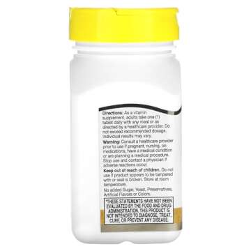 21st Century Biotin Tablets, 10,000 mcg, Unflavored 120 Count