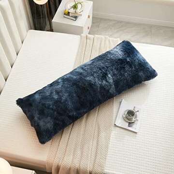 Luxury WERDIM Faux Fur Body Pillow Cover for Home