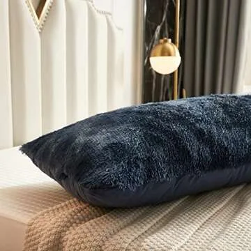 Luxury WERDIM Faux Fur Body Pillow Cover for Home