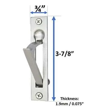 QCAA Solid Brass Edge Pull 4 Inch Matte Black