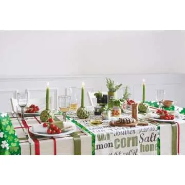 CAKKA St Patricks Day Tablecloth Plastic 54x108 Inch, 2 Pack Green Grass Disposable Table Cover, Rectangle Ireland Table Cloth for St Patrick's Day Table Decor Decoration