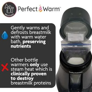 Baby Brezza Smart Baby Bottle Warmer, Breastmilk Warmer + Defroster + Baby Food Warmer - Universal Fit for All Baby Bottle Sizes and Types, Breastmilk Bags + Food Jars - Bluetooth Control, Charcoal