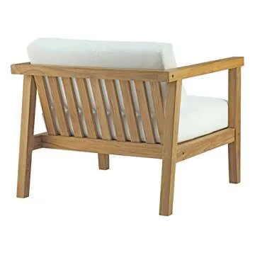 Modway Bayport Teak Wood Patio Armchair - Elegant & Durable