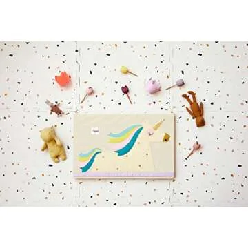 3 Sprouts Large Toy Chest for Kids with Lid and Handles - Collapsible Toy Storage Bin/Trunk/Box/Basket Organizer for Boys & Girls Playroom, Nursery, Unicorn