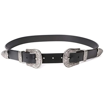 JASGOOD Women's Leather Belt - Vintage Western Design for Stylish Women
