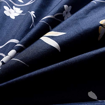 Hecnoey Floral Printed Fitted Sheet for Full Mattress