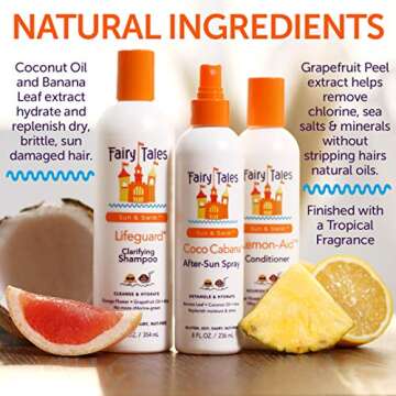 Fairy Tales Swim Shampoo for Kids - 12 oz | Made with Natural Ingredients in the USA | Chlorine Removal Swimmer Shampoo for Kids | No Parabens, Sulfates, or Synthetic dyes