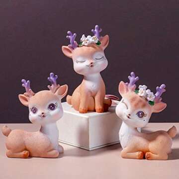 Hand-Painted Deer Figurines - Perfect Home Decoration