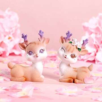 Hand-Painted Deer Figurines - Perfect Home Decoration