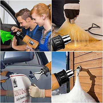 Mowis 1800W Heat Gun with Digital Display and Nozzles