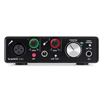 Focusrite Scarlett Solo (2nd Gen) USB Audio Interface with Pro Tools | First