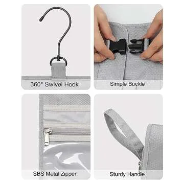 Relavel Travel Hanging Toiletry Bag - Waterproof & Stylish