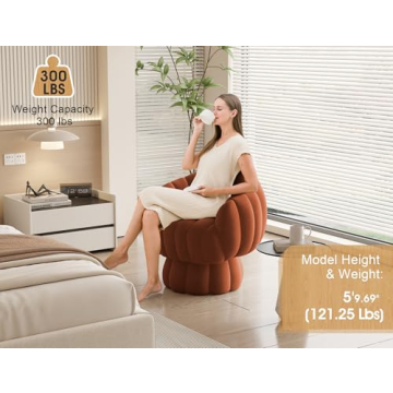 Mid Century Modern 360° Barrel Swivel Chair in Velvet