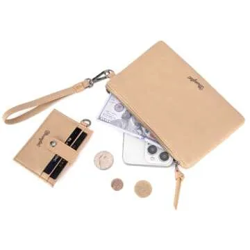 Montana West x Wrangler Keychain Wristlet Wallets for Women Detachable Dual Pouch Wristlet Portable Card Holder for Women