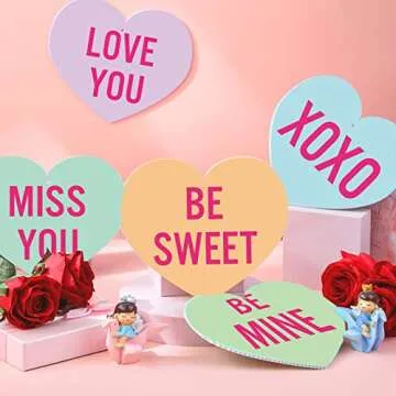 24 Pcs Heart Shaped Hanging Decorations for Valentine's Day