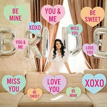 24 Pcs Heart Shaped Hanging Decorations for Valentine's Day