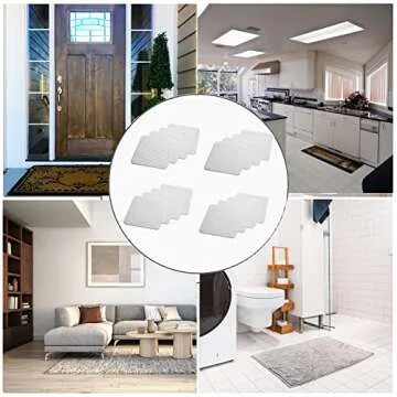 Home Techpro Rug Pads Grippers, 16 Pack Non Slip Washable Grippers for Rug, “Vacuum TECH” - New Materials to Anti Curling Rug Pad : Keep Your Rug in Place & Make Corner Flat and Easily Peel Off (16)