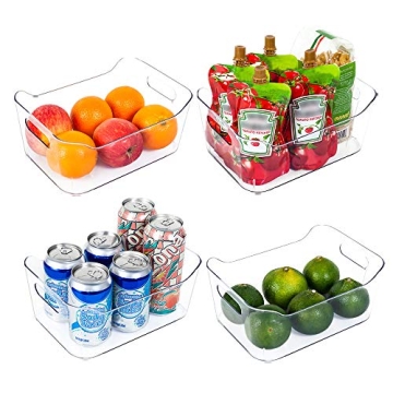 Vtopmart Clear Refrigerator Organizer Bins for Kitchen Storage