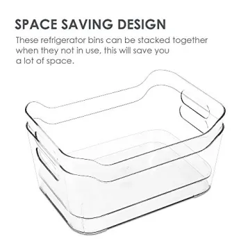Vtopmart Clear Refrigerator Organizer Bins for Kitchen Storage