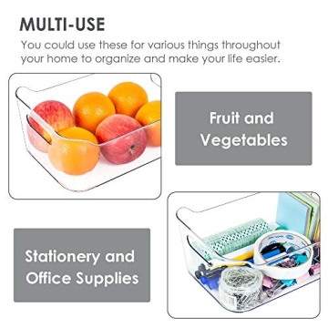 Vtopmart Clear Refrigerator Organizer Bins for Kitchen Storage