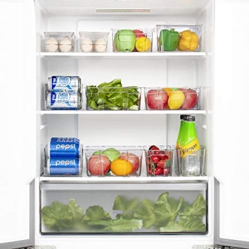 Vtopmart Clear Refrigerator Organizer Bins for Kitchen Storage