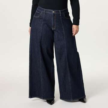 The Drop Women's Frida Relaxed Fit Jeans, Dark Indigo, 29