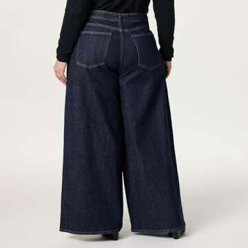 The Drop Women's Frida Relaxed Fit Jeans, Dark Indigo, 29