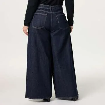 The Drop Women's Frida Relaxed Fit Jeans, Dark Indigo, 29