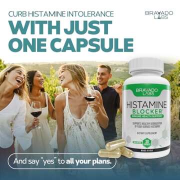 Bravado Labs Premium Histamine Block - Diamine Oxidase (DAO) Enzyme Formula - Advanced Support for F...