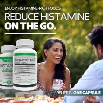Bravado Labs Premium Histamine Block - Diamine Oxidase (DAO) Enzyme Formula - Advanced Support for Food-Derived Intolerance - Made in USA (30 Capsules)