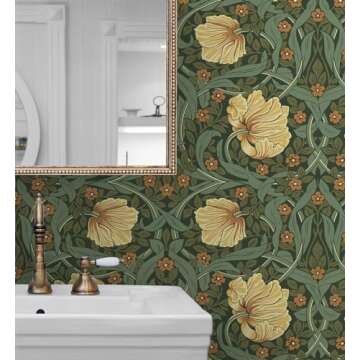 NextWall Pimpernel Garden Vintage Peel and Stick Wallpaper