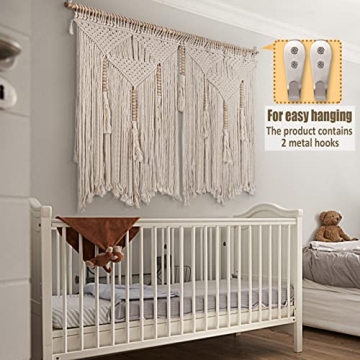 Large Macrame Wall Hanging Boho Tapestry Cotton Decor