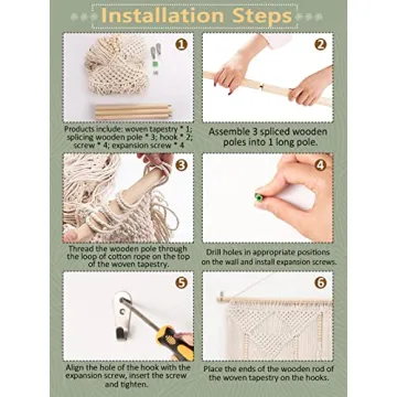 Large Macrame Wall Hanging Boho Tapestry Cotton Decor