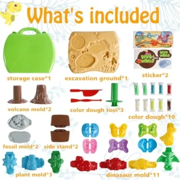 VConejo Dinosaur Color Dough Set Toys for Creative Play