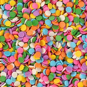 Pastel Rainbow Confetti Sprinkles - Birthday Sprinkle Confetti - 10 ounces - Candy Toppings for Baby...
