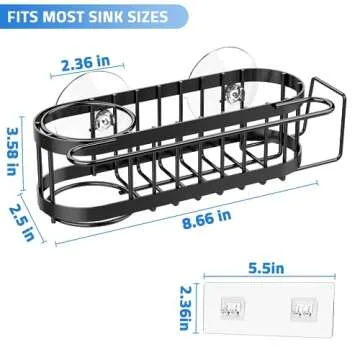 Cisily Kitchen Sink Caddy - Stainless Steel Organizer