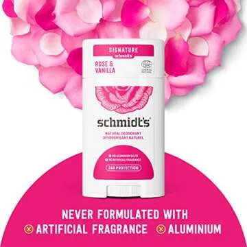 Schmidt's Deodorant, Deodorant Stick Rose Vanilla, 3.25 Ounce