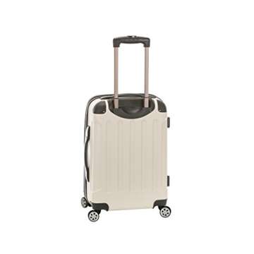 Rockland London Hardside Spinner Wheel Luggage, White, 28-24-20-Inch