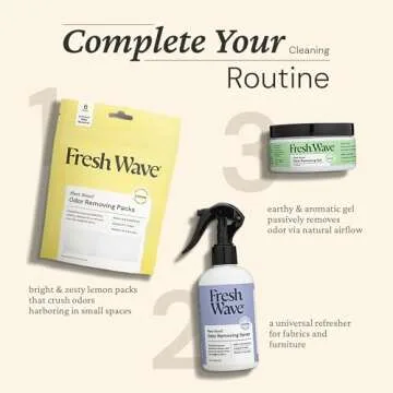 Fresh Wave Lemon Odor Eliminating & Deodorizing Packs | Bag of 6 | Safer Odor Relief for Small Spaces | Natural Plant-Based Odor Eliminator | Odor Absorbers for Home