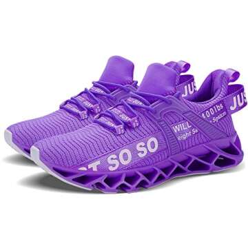 WONESION Womens Sport Fitness Workout Shoe Comfortable Slip on Casual Sneakers for Women Girl