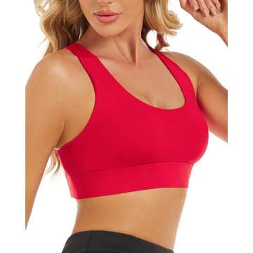 Nine Bull Criss-Cross Sports Bra - Medium Support Women’s Yoga Bra