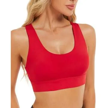 Nine Bull Criss-Cross Sports Bra - Medium Support Women’s Yoga Bra
