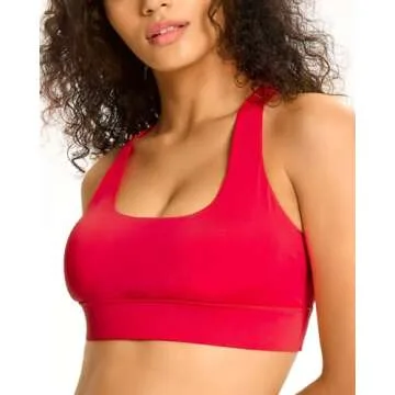 Nine Bull Criss-Cross Sports Bra - Medium Support Women’s Yoga Bra