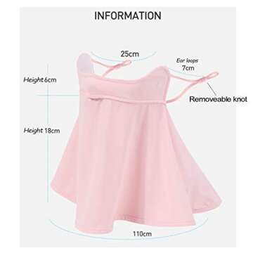 WRELS UPF 50+ Unisex Breathable Cooling Face Cover Sun UV Protection Earloop Neck Gaiter Scarf for S...