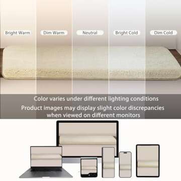 PURE ERA Carpet Stair Treads Ultra Plush 9.5" X 30"Soft Bullnose Indoor Stair Protectors Pet-Friendly Non-Slip Skid Resistant Tape Free Washable Reusable(14 Pieces,Beige)