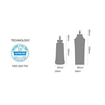 AONIJIE Foldable Soft Flasks for Sports and Outdoor Use