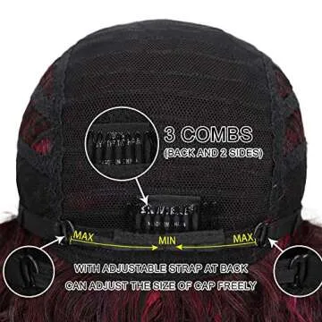 Joedir Lace Front Wigs 24" Long Wavy Synthetic Wigs For Black Women 130% Density Wigs(TT1B/530)