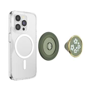 PopSockets Phone Grip Compatible with MagSafe, Phone Holder, Wireless Charging Compatible - Floral Relief
